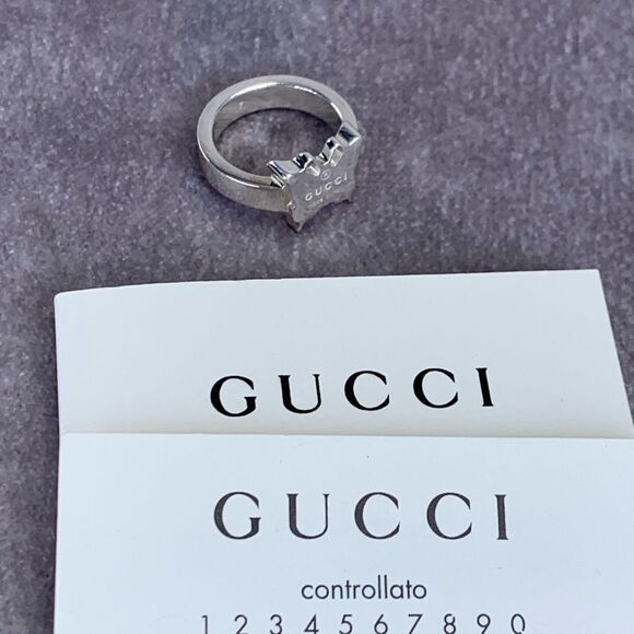 Gucci Butterfly Sterling Silver Ring NEW - Picture 9 of 10